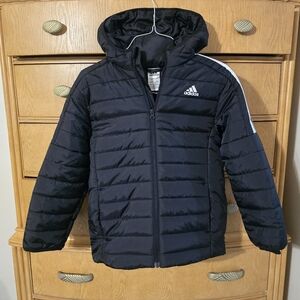 Adidas Black Quilted Jacket Size 10/12